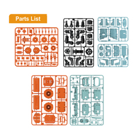 QS Mini Model Plastik DIY Remote Control Mainan Robot Edukatif untuk Anak-Anak - Set Robot Multi-Fungsi Hadiah Anak-Anak
