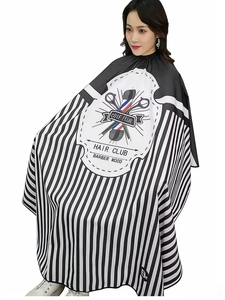 Bata de peluquería retro creativa negra antiadherente para clientes, para peluquería y salón de belleza - Product Image 3