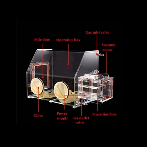 Caixa de Luvas de Acrílico Plexiglass GS-001-B para Laboratório, Câmara Transparente com Bomba de Vácuo para Ambiente de Teste Isolado - Product Image 4