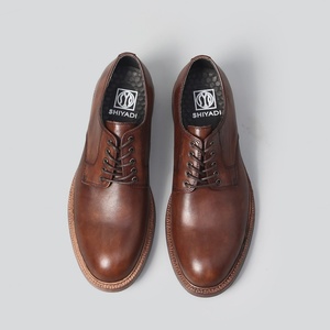 Zapatos de Negocios para Hombre de Otoño Hechos a Mano de Alta Calidad con Cordones - Personalizados al por Mayor, Punta Redonda, Suela Blanda, Aumento de Altura, Impermeables - Product Image 6