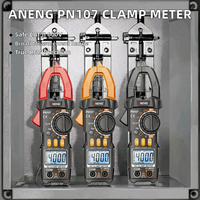 ANENG PN107 Auto Digital Clamp Meter CAT II 600V AC/DC Tegangan Multitester True RMS 4000 Count Pengukur Resistansi Suhu