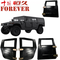 Ensembles de portes noires à quatre battants avec charnières et serrures pour Dongfeng Humvee série EQ2050