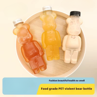 Bouteille de jus transparente PET de 500ml jetable pour thé au lait caractéristiques de bière bouchon à vis vide
