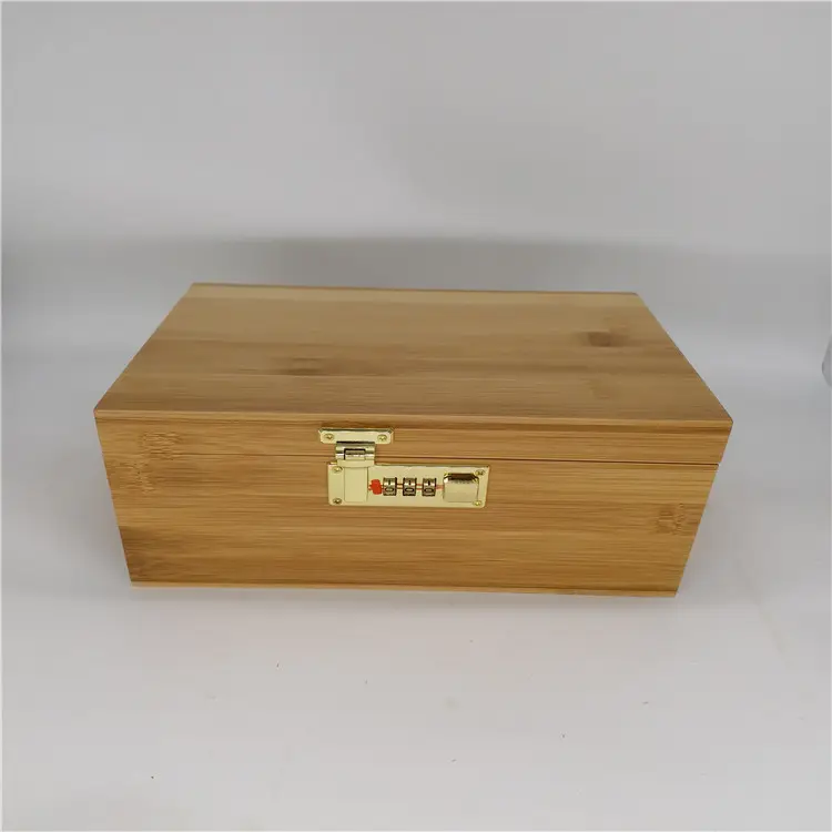 Bamboe Stash Box Met Slot En Rolling Lade Box