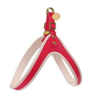 <span class=keywords><strong>Harness</strong></span> Anjing Kulit Asli Mewah dengan Gesper Lepas Cepat-Bahan Bernapas Tahan Lama Dapat Disesuaikan Berbantalan-Gaya Sport & Klasik - Product Image 3