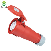 Connecteur adaptateur automobile étanche IEC à 2 broches Brud Taizhou Industrial IP44 16A 400V