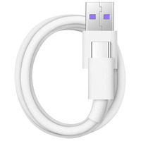 Câble de charge rapide USB-A vers Type-C 5A, câble de données haute vitesse, blindage tressé, cuivre étamé, gaine en PVC pour téléphone, batterie externe, 1 mètre