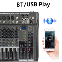 Console de mixage audio professionnelle CT6 Music Stereo DJ Mixer 6 canaux avec MP3, meilleur équipement audio