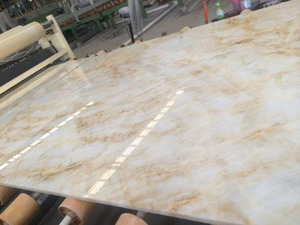 Trắng Onyx Với Vàng Tĩnh Mạch Tấm Đá Cẩm Thạch - Product Image 4