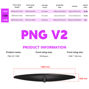 Axis PNG 1200V2 ปีกหน้าคาร์บอนไฟเบอร์ สำหรับ SUP ฟิชชิ่งวิง อีฟอยล์ เซิร์ฟบอร์ดอิเล็กทรอนิกส์ เซิร์ฟ ไคท์เซิร์ฟ ฟินฟอยล์ ไฮโดรฟอยล์ - Product Image 2