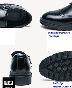 Scarpe formali da monaco per uomo con doppia fibbia e lacci scarpe da sposa pigri da <span class=keywords><strong>sposo</strong></span> da uomo - Product Image 4