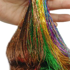 Extensiones de Cabello Brillantes de Moda para Niñas, Hilo de Extensión de Cabello Colorido de 47 Pulgadas, Accesorios para el Cabello de Niñas y Mujeres - Product Image 5