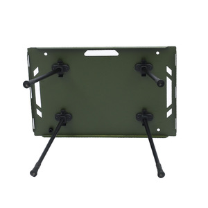 <b>Outdoor</b> Aluminum Alloy <b>Folding</b> Tactical <b>Table</b> for Camping Picnic Dining Anti-Slip Metal Legs General Use Furniture - Product Image 6