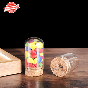 Gran oferta, nuevo vial de vidrio bonito personalizado, botella de vidrio de fondo redondo, tapa de corcho, corcho pequeño, contenedor vacío, botella de vial de tubo de ensayo - Product Image 2