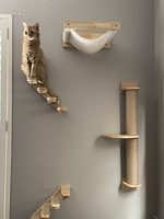 YSCat W-08 Griffoir Écologique en Sisal et Bois pour Grands Chats avec Pédale pour Arbres à Chat et Griffoirs - Amusement Garanti, Meilleure Vente