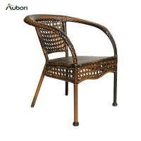 Chaise de jardin en rotin d'extérieur, imperméable, résistante aux UV et pliable, chaise en rotin PE