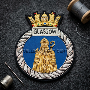 GLASGOW High Quality Lace Embroidered Patch <b>Sew</b>-On Fabric Badge Circular Luxury Design for Garment - Product Image 1