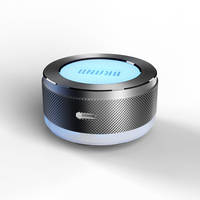 Tendances 2026 Haut-parleur à conduction osseuse en métal portable créatif avec son stéréo basse, LED RGB, mini format, ventouse magnétique, pour extérieur