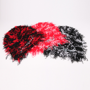 Tùy Chỉnh Mùa Đông Dệt Kim Hat Tất Cả Các Hơn Logo Beanies Chất Lượng Cao Đan Jacquard Faux Fur Beanie - Product Image 3