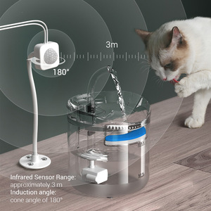 Fontaine à eau automatique pour animaux de compagnie, pour chats et chiens, en plastique, électrique, avec design détachable, capacité maximale de 2 L - Product Image 4