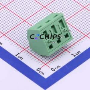 DG381S-3.81-03P-14-00A(H) Screw Terminal Block Through hole Component (THT),P=3.81mm Connector 1x3P 3.81mm Green Through Hole - Product Image 2