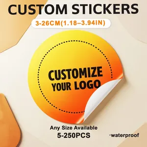 Pegatinas Personalizadas Redondas, Pegatinas Personalizadas Impermeables con Logotipo Personalizado para Bodas, Cumpleaños, Cajas de Regalo, Sobres y Embalaje - Product Image 1