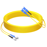 Câble de brassage fibre optique 1m (3ft) 2 fibres SC UPC Duplex vers SC UPC Duplex Monomode (OS2) Riser (OFNR) 2.0mm à gaine serrée Jaune