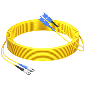 Cavo Patch in Fibra Ottica da 1m (3ft) 2 Fibre SC UPC Duplex a SC UPC Duplex Single Mode (OS2) Riser (OFNR) 2.0mm con Buffer Stretto Giallo - Product Image 5