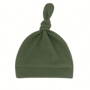 Ensemble bonnet noué et moufles pour bébé, fin, uni, doux, pour nouveau-né, chapeaux chauds de voyage, unisexe - Product Image 1