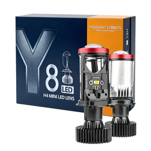 Ampoule de phare LED H4 série <span class=keywords><strong>JHS</strong></span> Y8 avec mini projecteur intégré, faisceau Hi/Lo, étanche, kit de conversion pour phare de camion et de voiture - Product Image 1