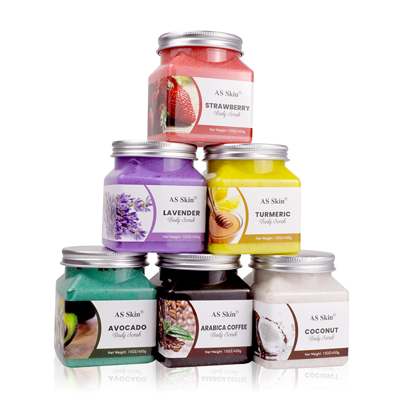 Отшелушивающий отбеливающий органический кофейный кокосовый фруктовый сахарный скраб для тела с индивидуальным логотипом