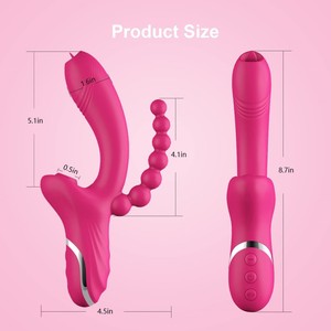 3 in 1 <span class=keywords><strong>G</strong></span> nokta dil yalama vajina yapay penis vibratör su geçirmez Climax yetişkin oyuncak Clit meme enayi Anal popo fiş çubuk vibratörler - Product Image 3