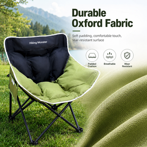 Two-Tone Thickened <b>Folding</b> Modern Stainless Steel <b>Moon</b> <b>Chair</b> Portable Outdoor Camping Picnic Beach Garden Outdoor Furniture - Product Image 3