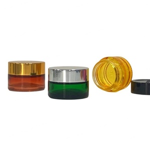 Luxury Small clear Frosted Glass Cream Jar Cosmetic Packaging 2oz 8oz Glass Jars with Gold Silver Metal Lids for Body Butter - Product Image 6