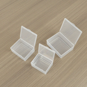 Transparent Plastic Storage Box Rectangle Covered Jewelry Electronics Parts Organizer Small Size Yiwu Origin - Product Image 2