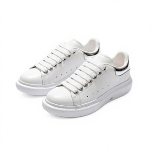Zapatillas de Plataforma Blancas de Diseño Retro, de Cuero Genuino, con Cordones, Punta Cerrada, de Alta Calidad, con Amortiguación y Antiolor, para Primavera/Verano - Product Image 2