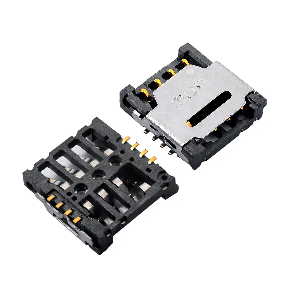 MUP 8 Pin eSim Card holder Conn hinge Smt H1.7 for phone pos iot GPS Hot Sale in India Israel Malaysia Vietnam UAE Turkey Africa