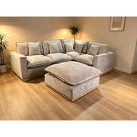 Sofá Modular de 6 Piezas con Base de Madera y Relleno de Plumas