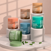 Bouteille de complément alimentaire avec étiquette personnalisée, conteneur vide pour pilules, bouchon à vis à l'épreuve des enfants, emballage en plastique pour capsules et comprimés, 2 oz, 3 oz, 4 oz