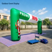 Arche gonflable extérieure pour événements sportifs, portail d'entrée pour publicité et image de marque des sponsors