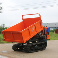 Offre Spéciale mini-brouette à chargement automatique, petit transporteur à chenilles, benne hydraulique, chargeur 4x4 pour transporter
