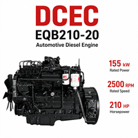 Motor Diésel Automotriz Turboalimentado SCDC Cuminns DCEC Serie EQB EQB210-20 155kW 210hp para Camiones, Autobuses y Vehículos Comerciales