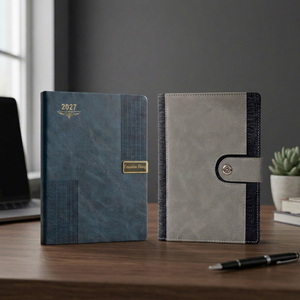 Custom Logo PU Leather B5 <b>Notebook</b> Gift <b>Set</b> Diary with <b>Pen</b> Luxury Business Office Promotional Gift UV Printing - Product Image 1