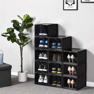 Hot Sale Drop Front Clear Sneaker <b>Storage</b> <b>Box</b> Acrylic Transparent Magnetic Plastic Sneaker <b>Box</b> Stackable Custom Shoe <b>Box</b> - Product Image 2