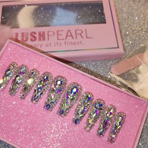 Esmalte <span class=keywords><strong>de</strong></span> uñas postizas con diseño <span class=keywords><strong>de</strong></span> <span class=keywords><strong>estrella</strong></span> <span class=keywords><strong>de</strong></span> película, Uñas postizas hechas a mano, alta calidad, muestra gratis - Product Image 6