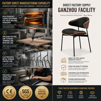 Chaises de salle à manger minimalistes italiennes de style vintage haut de gamme avec dossiers solides pour salons/salles à manger - Nouveau ensemble de salle à manger