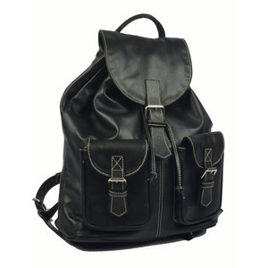 Mochila duradera de cuero genuino de gran venta, mochila para ordenador portátil multifuncional con logotipo personalizado grande para hombres - Product Image 1