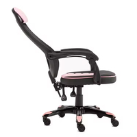 Chaise de jeu de style course Esports, noire et rose, en mesh respirant, avec appui-tête, pour configuration de jeu à domicile