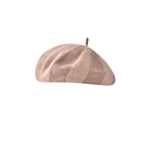 100% Wool <b>Felt</b> Beret <b>Hat</b> Embossed Design Breathable 56-58cm Head Circumference Custom for <b>Women</b> Adults-Wholesale Winter - Product Image 1