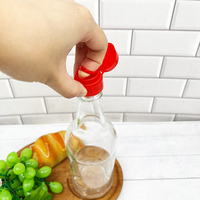 Bouteilles en verre de 500 ml avec bouchon verseur à clapet pour la sauce soja, le vinaigre et le vin de riz, assaisonnements culinaires
